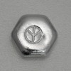 Silber 3-D Barren "Peace Emblem" 1oz, gegossen 