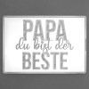 Silberbarren 100g "Papa, du bist der Beste" Gravur-Silbertafel