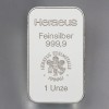 Silberbarren 1oz HERAEUS, geprägt 