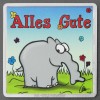 Silberbarren 1oz "Alles Gute" quadratisch (koloriert) Ottifanten