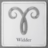 Silberbarren 1oz "Sternzeichen Widder" Gravurbarren quadratisch