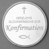 Silbermedaille 1oz "Konfirmation" Gravurmedaille