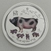 Silbermünze 1/2oz "Schwein" 2019 (koloriert) Lunar II – Year of the Pig (Australien)