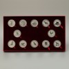 Silbermünze "12x1oz Lunar I Komplettset 1999-2010" inklusive roter Sammler-Box