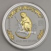 Silbermünze 1kg "2004 Affe" Lunar I gilded 