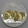 Silbermünze 1oz "Panda" 2013 (vergoldet) (China)