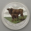 Silbermünze 1oz "Ochse" 2009 (koloriert) Lunar II – Year of the Ox (Australien)