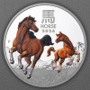 Silbermünze 1oz "Pferd" 2026 (PP/koloriert) Lunar III – Year of the Horse (Australien)