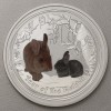 Silbermünze 2oz "Hase" 2011 (koloriert) Lunar II – Year of the Rabbit 19% (Australien)