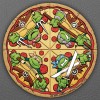 Silbermünze 2oz "Pizza Coin" 2025 (koloriert) Teenage Mutant Ninja Turtles™ (Tuvalu)