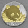 Silbermünze 30g "Panda" 2018 (vergoldet) (China)