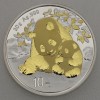 Silbermünze 30g "Panda" 2024 (vergoldet) (China)