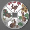 Silbermünze 4oz "Hase 2023 Tuvalu" (Quadrant) Polierte Platte