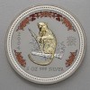 Silbermünze 5oz "Affe" 2004 (koloriert/vergoldet) Lunar I – Year of the Monkey (Australien)
