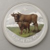 Silbermünze 5oz "Ochse" 2009 (koloriert) Lunar II – Year of the Ox (Australien)