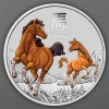 Silbermünze 5oz "Pferd" 2026 (koloriert) Lunar III – Year of the Horse (Australien)
