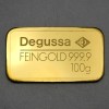 Goldbarren 100g DEGUSSA, "Resale" 