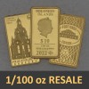 Goldbarren 1/100oz "Resale" (div. Hersteller) 