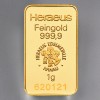 Goldbarren 1g HERAEUS, geprägt 