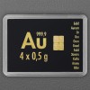 Goldbarren 4 x 0,5g "Au International" (Motivbox) 