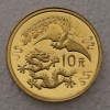 Goldmünze 10 Yuan "Phoenix + Dragon" 1990 (China)