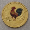 Goldmünze 1/20oz "Hahn" 2017 koloriert Lunar II – Year of the Rooster (Australien)