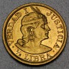 Goldmünze 1/2 Libra "Inka/Indianerkopf" (Peru)