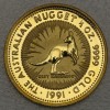 Goldmünze 1/2oz "Känguru/Nugget 1991" (Australien) 