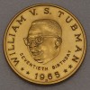 Goldmünze "25 Dollars 1965" 70th Birthday William Vacanarat Shadrach Tubman (Liberia)