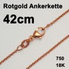 Rotgoldkette 750er/42 cm "Anker-Form" (18 kt RG) 