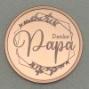 Kupfermedaille "Danke - Papa" Gravurmedaille