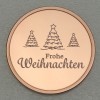 Kupfermedaille "Frohe Weihnachten" Gravurmedaille