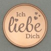 Kupfermedaille "Ich liebe Dich" Gravurmedaille