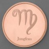 Kupfermedaille "Sternzeichen Jungfrau" Gravurmedaille