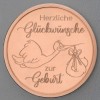 Kupfermedaille "Zur Geburt" Gravurmedaille