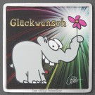 Silberbarren 1oz "Glückwunsch" quadratisch (koloriert) Ottifanten