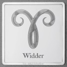 Silberbarren 1oz "Sternzeichen Widder" Gravurbarren quadratisch