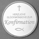 Silbermedaille 1oz "Konfirmation" Gravurmedaille