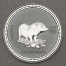 Silbermünze 1oz "Schwein" 2007 Lunar I – Year of the Pig (Australien)