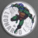 Silbermünze 1oz "Leonardo" 2024 (PP/koloriert) Teenage Mutant Ninja Turtles™ (Tuvalu)
