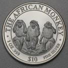 Silbermünze 1oz "Affe" 2001 The African Monkey (Somalia)