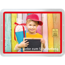 Goldbarren 1g "Schulanfang Junge" (Motivbox) 