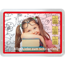 Goldbarren 3g "Schulanfang Mädchen" (Motivbox) 