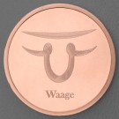 Kupfermedaille "Sternzeichen Waage" Gravurmedaille