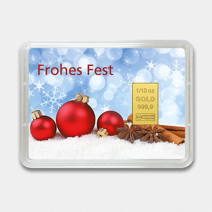 Effekteinleger 1/10oz "Frohes Fest" 
