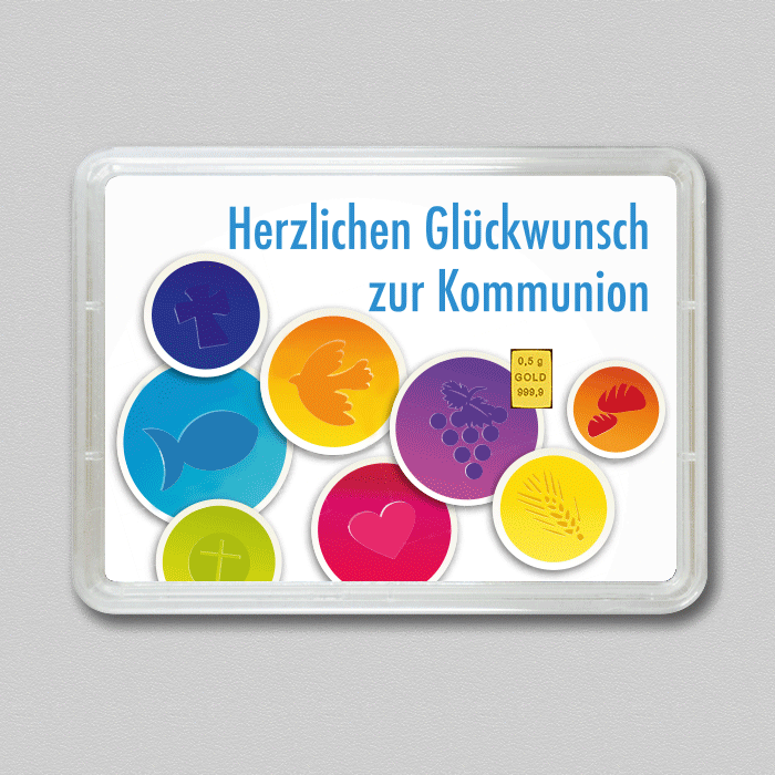 Goldbarren 0,5g "Kommunion" (Flip) 