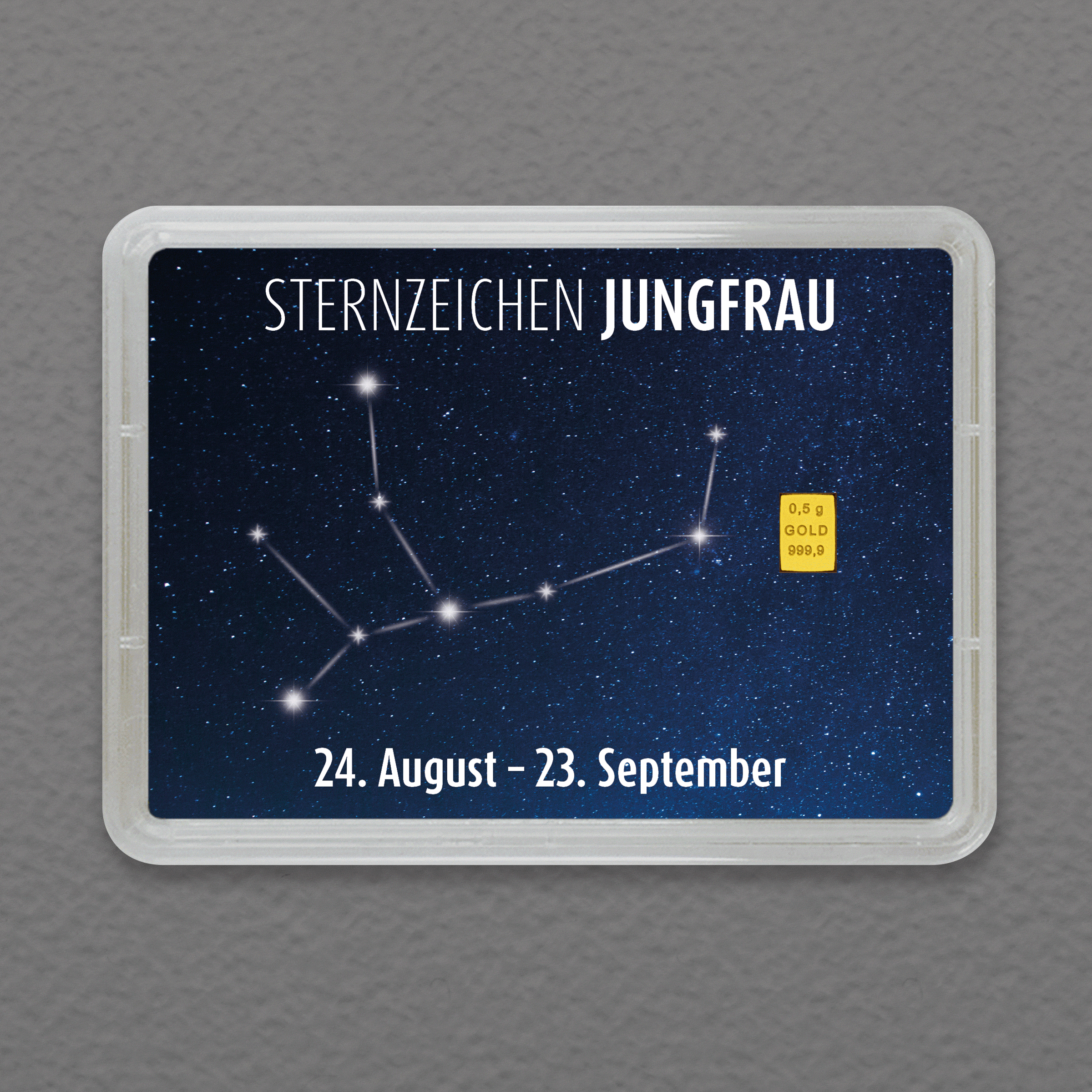 Goldbarren 0,5g "Sternzeichen: Jungfrau" (Flip) 
