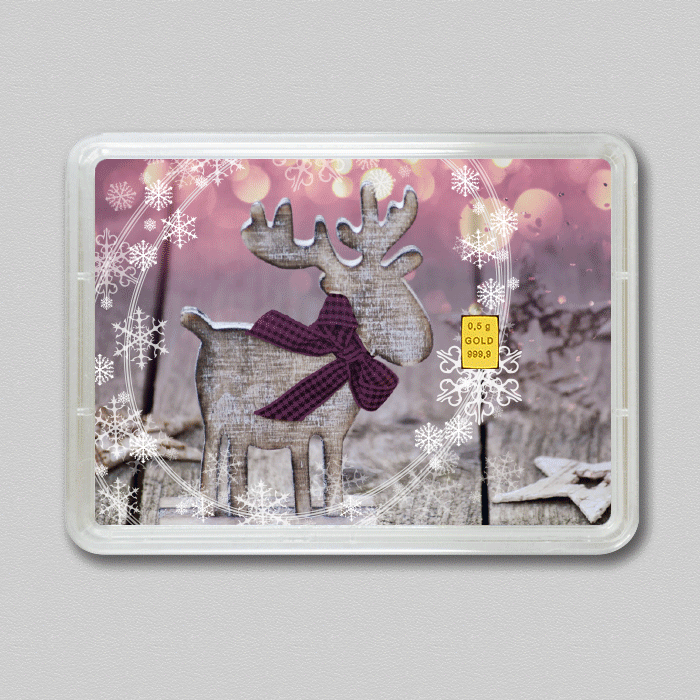 Goldbarren 0,5g "Weihnachten" (Flip) 