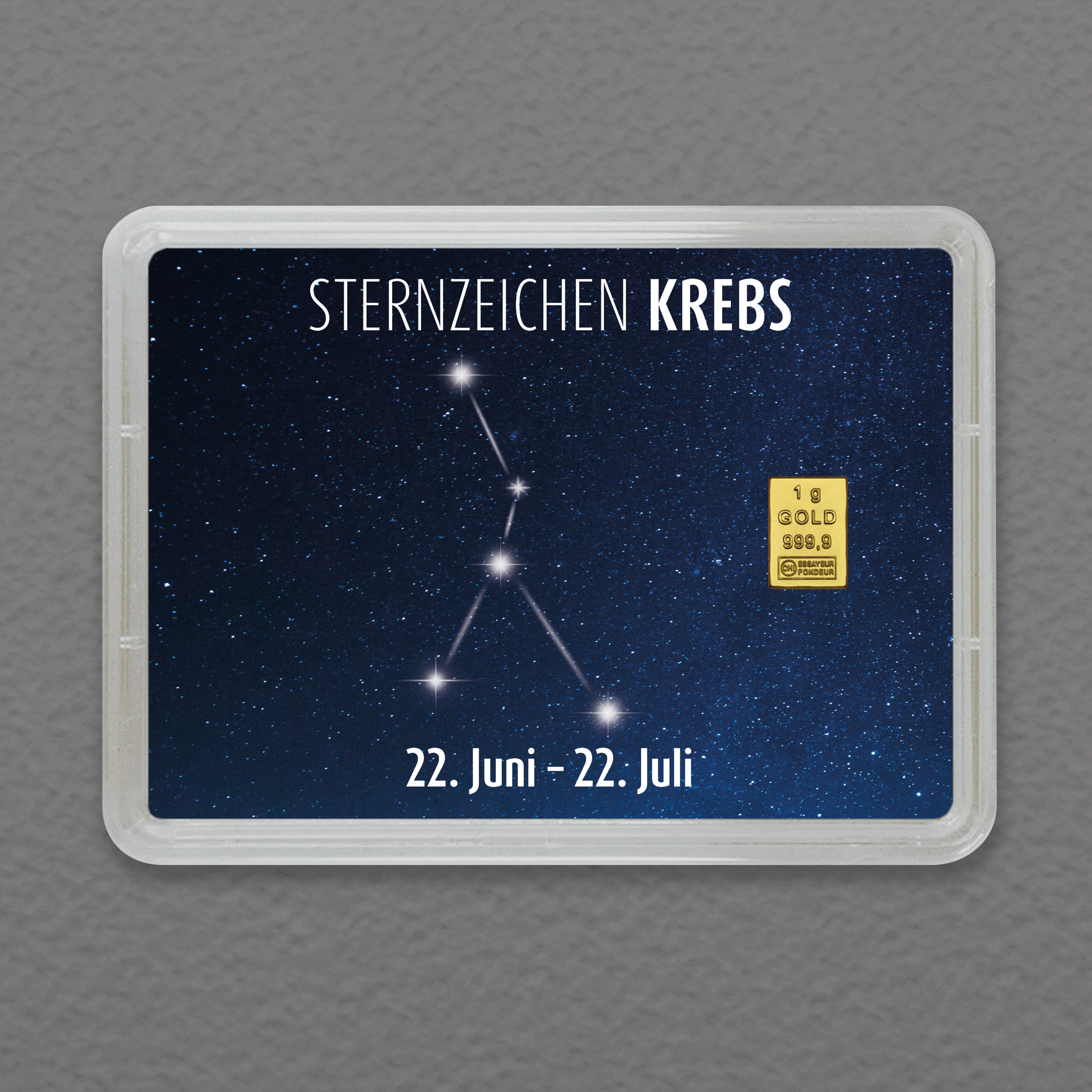 Goldbarren 1g "Sternzeichen: Krebs" (Flip) 