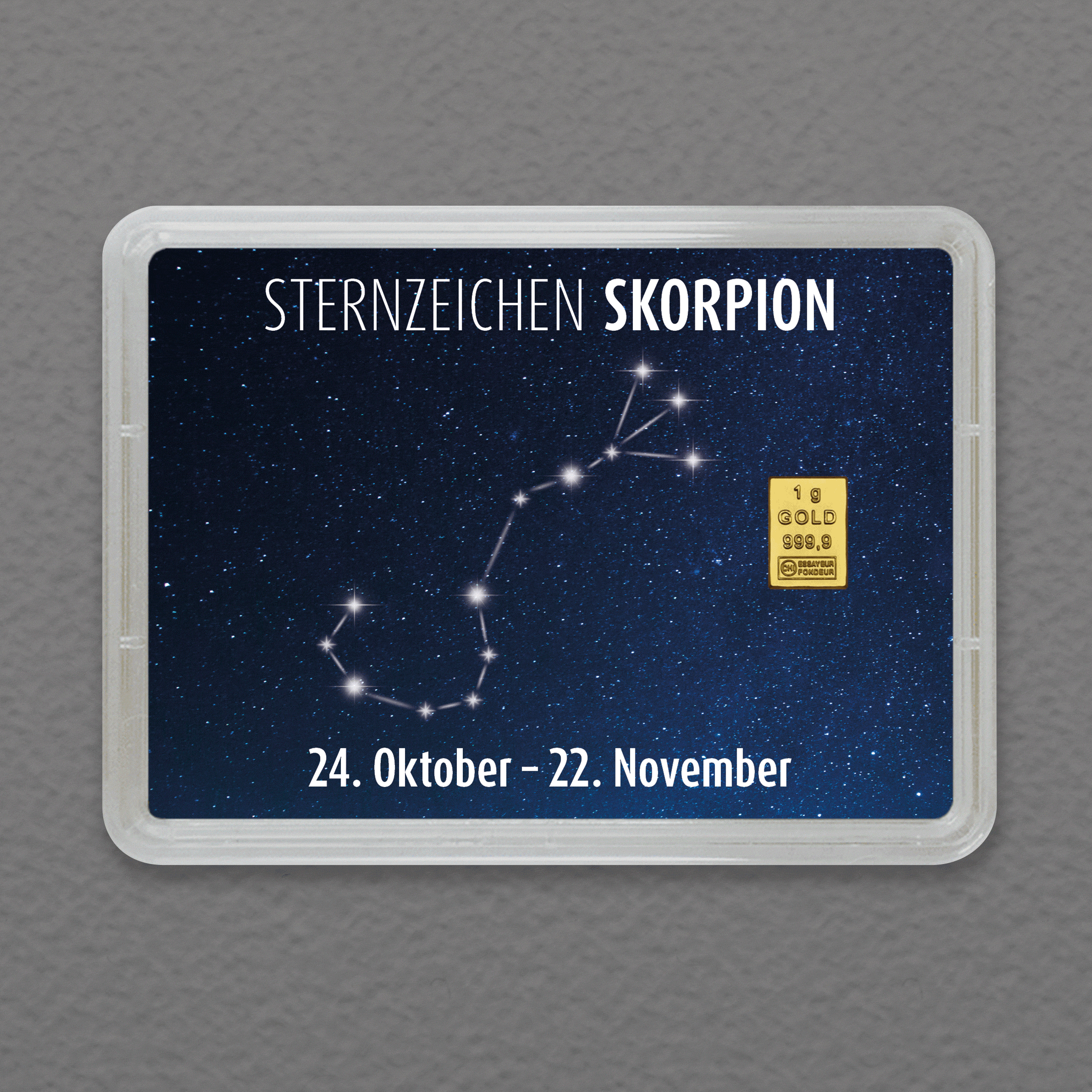Goldbarren 1g "Sternzeichen: Skorpion" (Flip) 